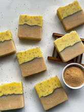 Load image into Gallery viewer, LEMON POPPYSEED HANDCRAFTED SOAP
